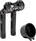Wayback Risers - 10" - Softail - 4" Round Gauge - Black