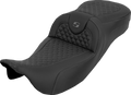 Extended Reach RoadSofa™ Seat - Dragon Scale - w/o Backrest - Gray Stitch - FLH/FLT '08-'25