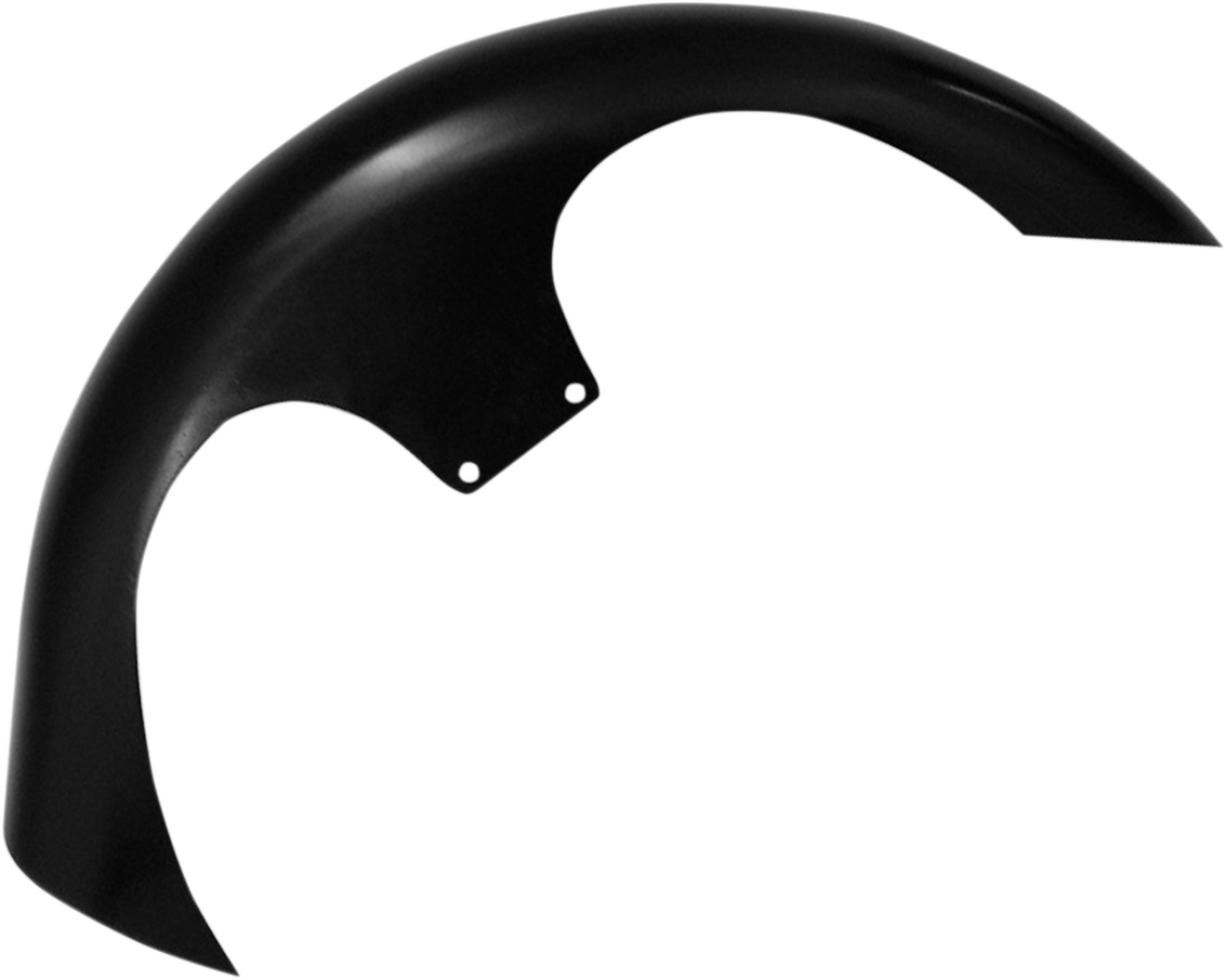 Shank Front Fender Kit - For Raked Trees - Black - 23" Wheel - HD Touring/Trike
