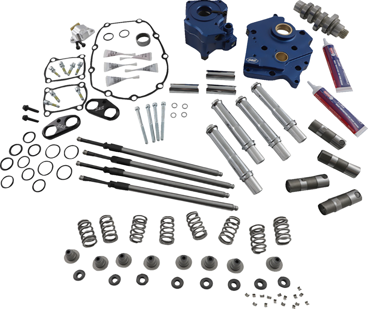 Cam Chest Kit - Oil Cooled - Chain Drive - 540 Cam - Chrome Pushrod Tubes - M8