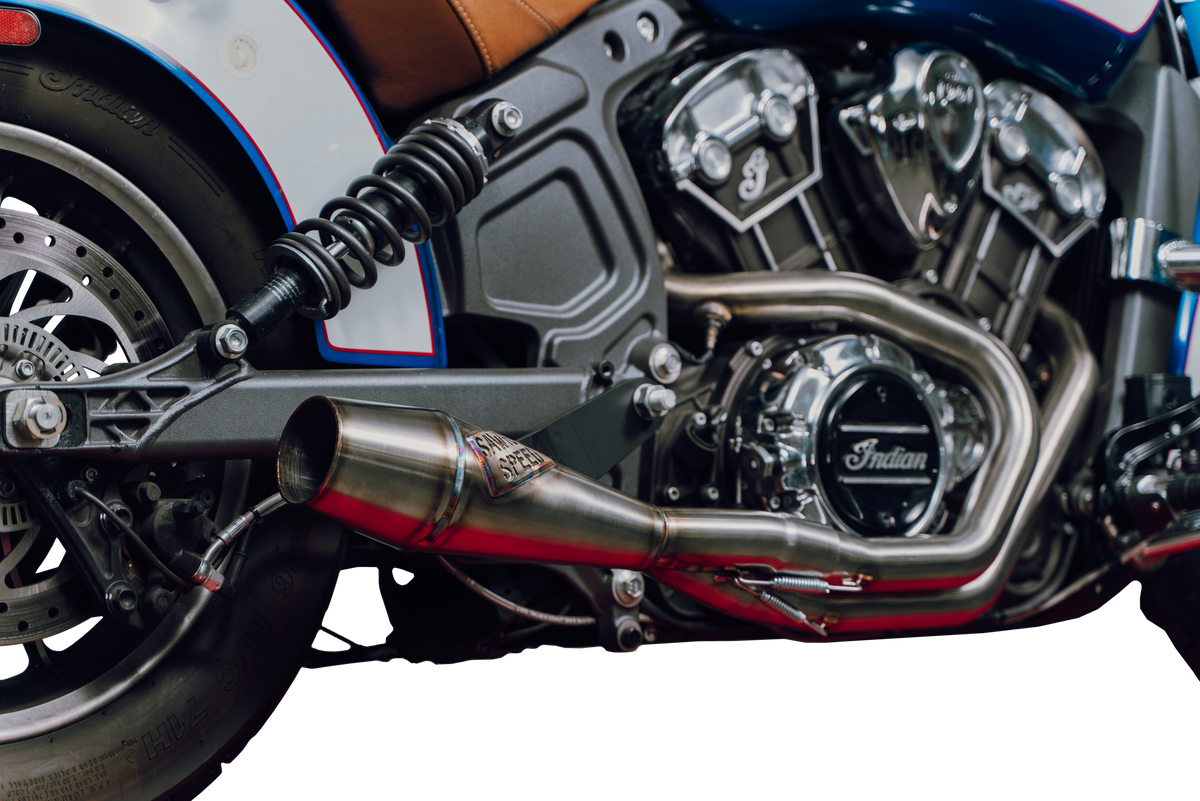 Sawicki Indian Scout Shorty Cannon Exhaust