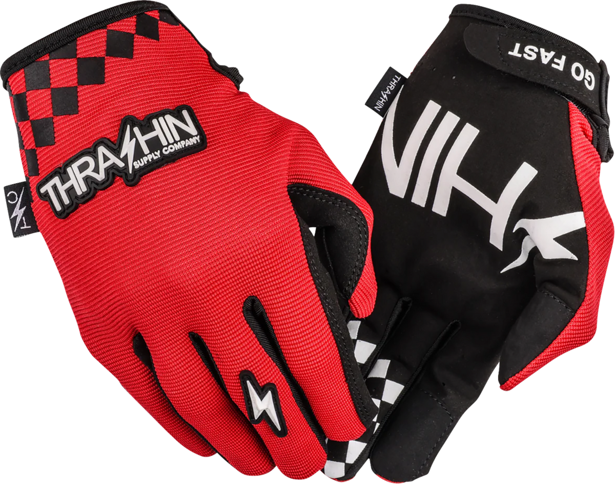 Go Fast Stealth Gloves - Red - Large