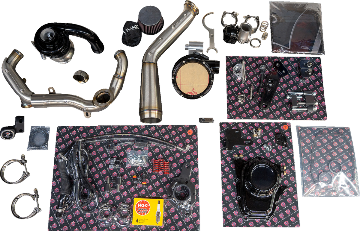 Tornado Turbo Performance Kit - Black with Brushed Stainless Steel Exhaust - M8