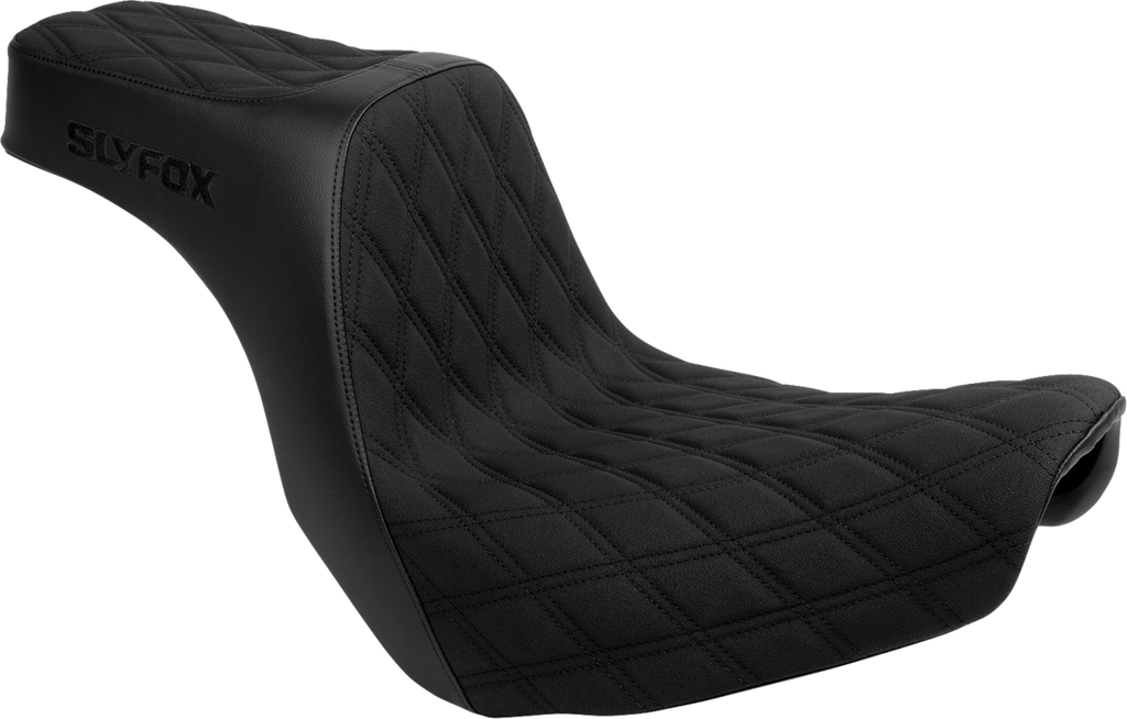 High Noon Seat - Double Diamond - Black Logo - Black Stitch - FL/FX '18-'25