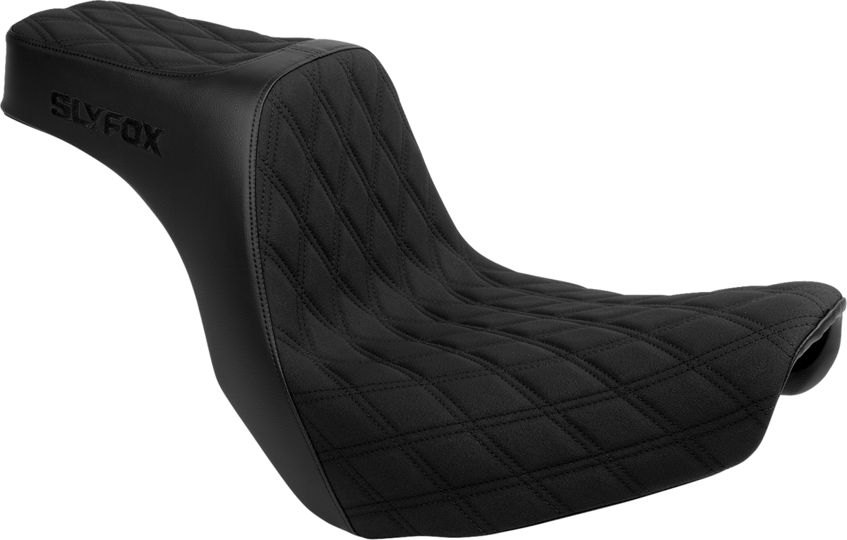 High Noon Seat - Double Diamond - Black Logo - Black Stitch - FL/FX '18-'25