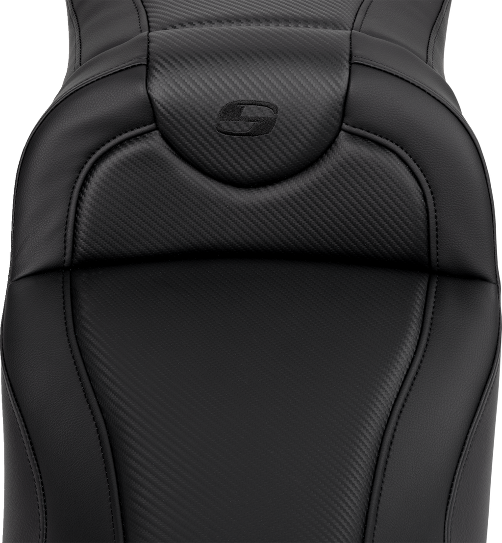 Roadsofa™ Extended Reach Seat - Carbon Fiber - Black Stitch - without Backrest - FL '08-'24