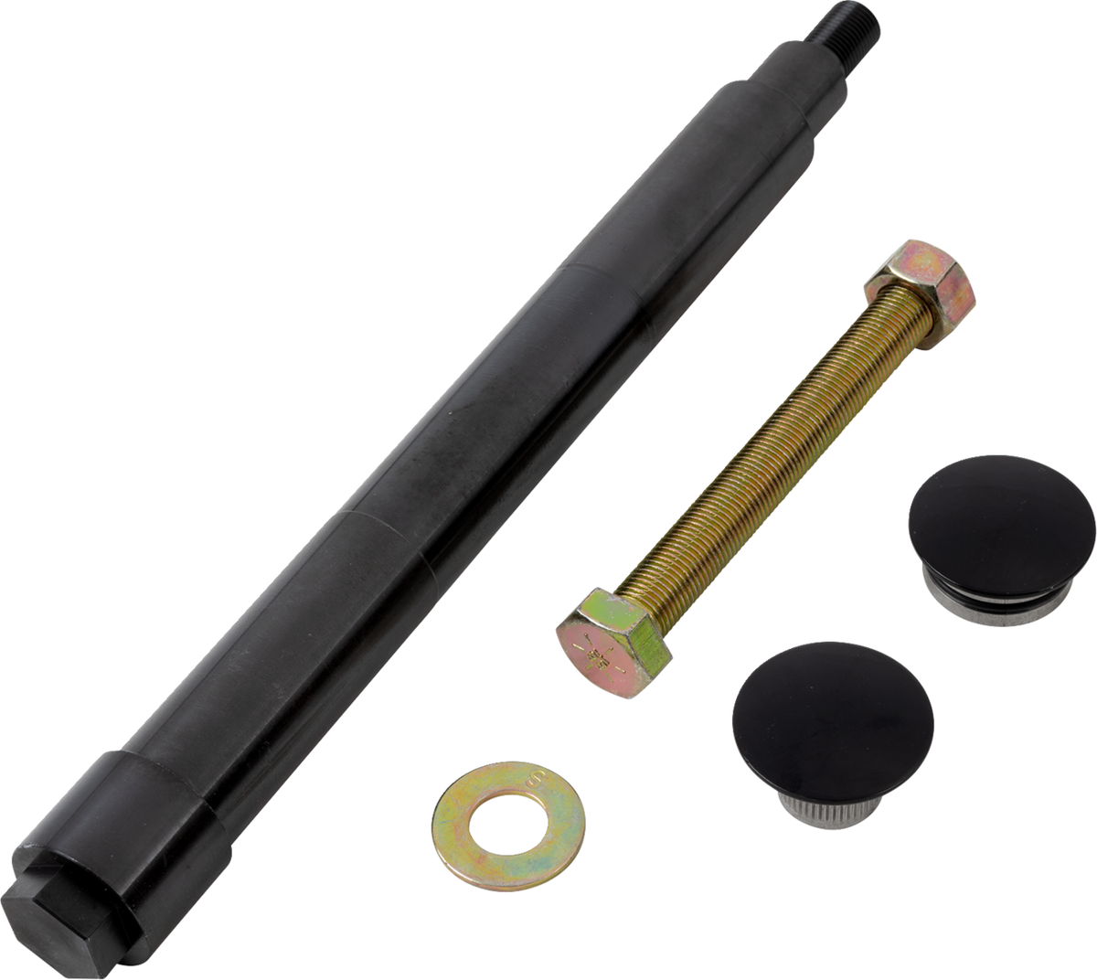 Axle Kit - Flush Mount - Front - Black w/Black End Caps
