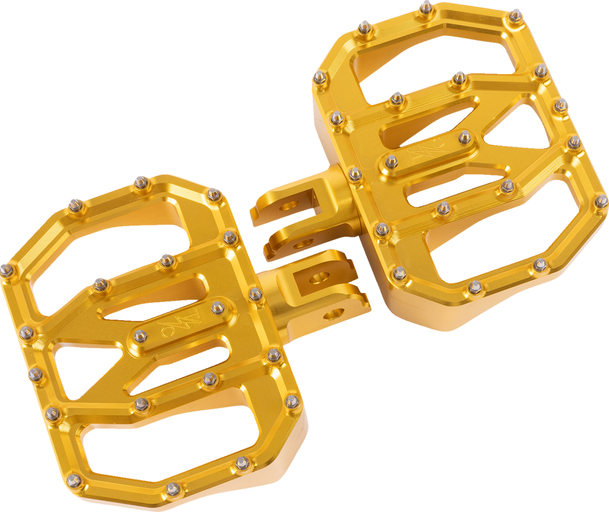 Mini Aggressor Floorboards - Chrome - Front