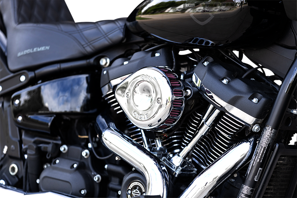 Mini Teardrop Stealth Air Cleaner Kit - Chrome