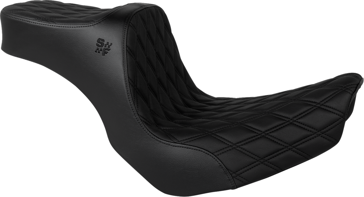 Chariot Seat - Black Double Diamond Stitch - Black Logo - FLSB '18-'21/FXLR '18-'26