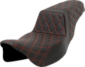 Step-Up Seat - Lattice Stitch - Red Stitch - Extended Reach - FLH/FLT '08-'23
