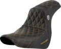 Pro Series SDC Performance Seat - w/o Backrest - Gold Stitch - FL/FX '18-'20