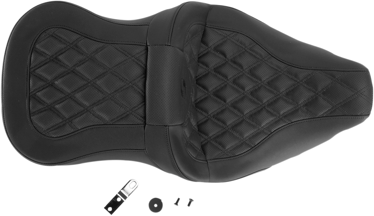 Roadsofa™ Seat - Full Lattice Stitch - without Backrest - FLT/FLH '08-'24