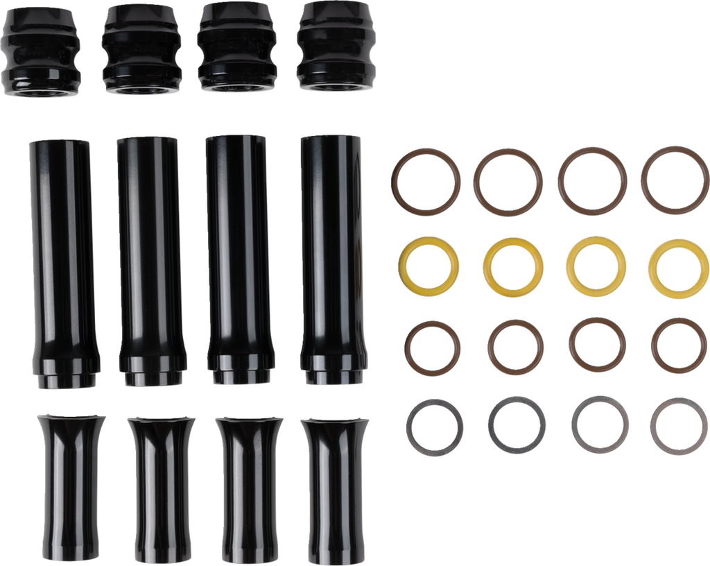 Pushrod Tube Cover Kit - 10 Gauge® - Black - M8
