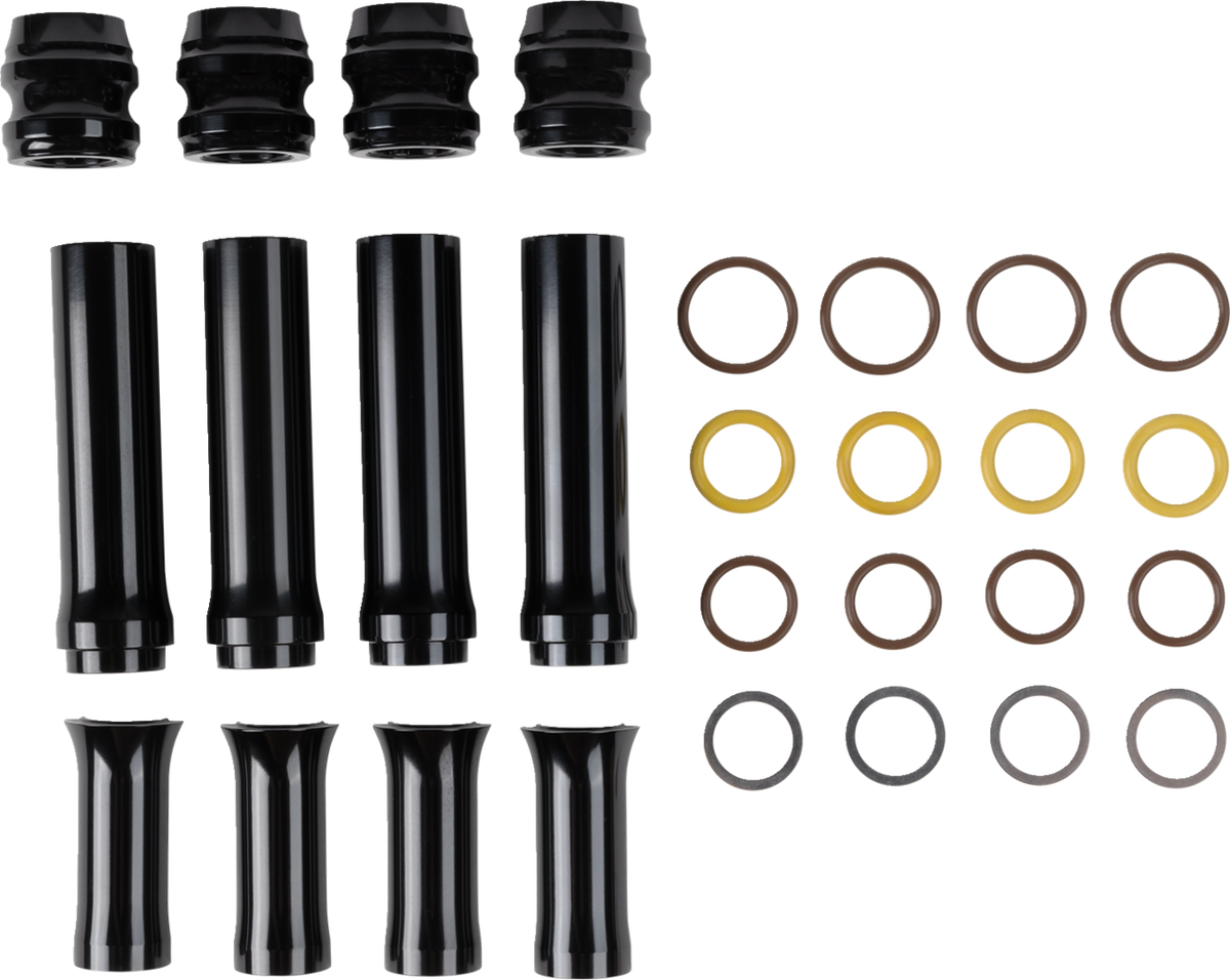 Pushrod Tube Cover Kit - 10 Gauge® - Black - M8