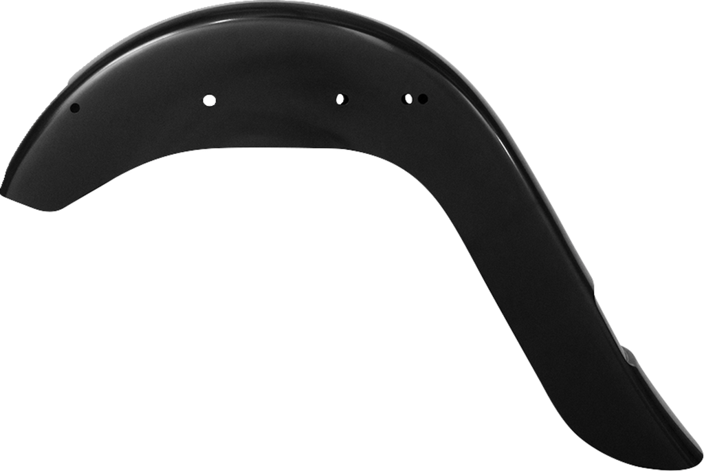 Benchmark Rear Fender - Vicla - Frenched - Black - HD Softail '99-'17
