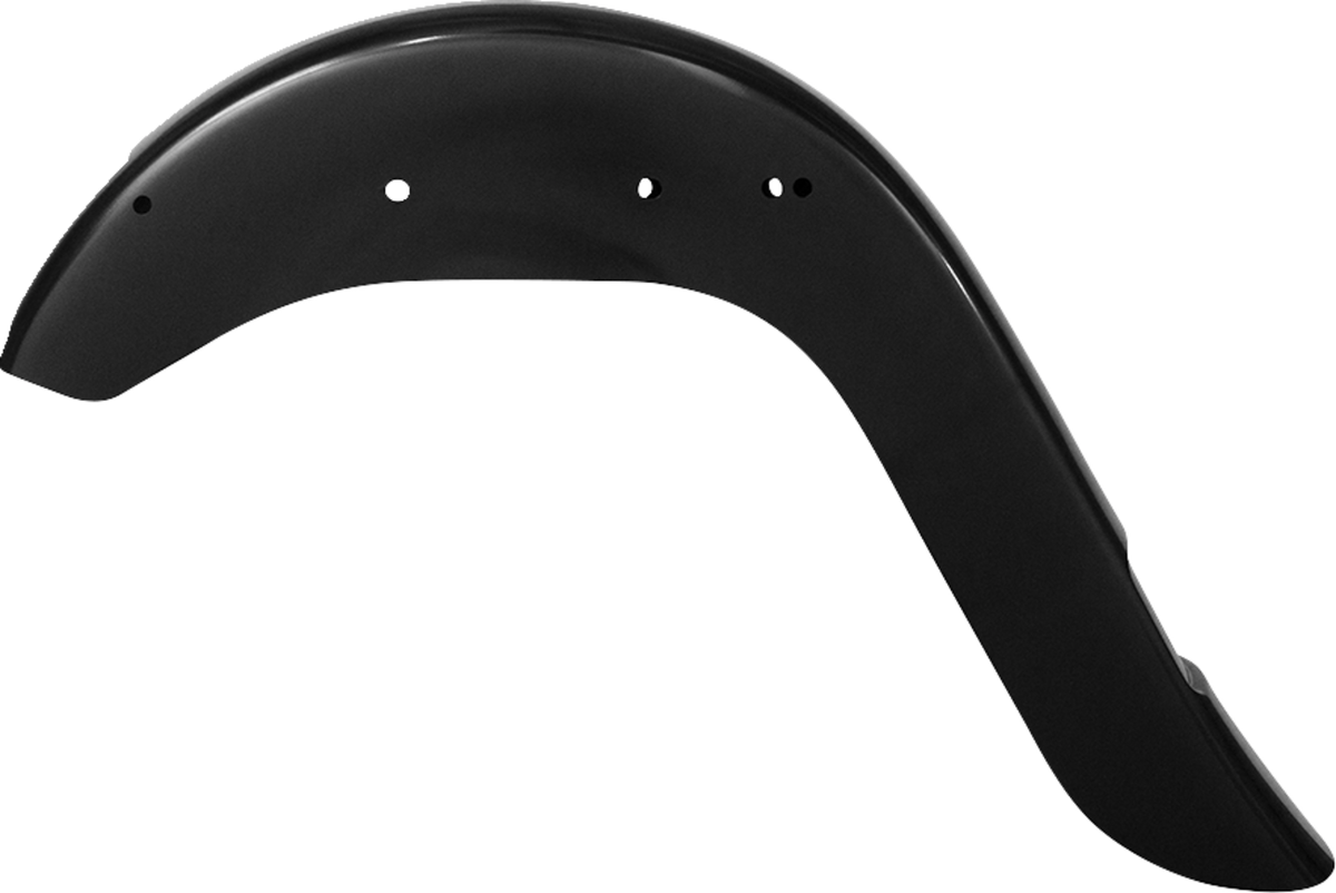 Benchmark Rear Fender - Vicla - Frenched - Black - HD Softail '99-'17