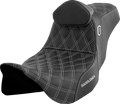 Pro Series SDC Performance Seat - w/ Backrest - Silver Stitch - FLH/FLT '08-'23