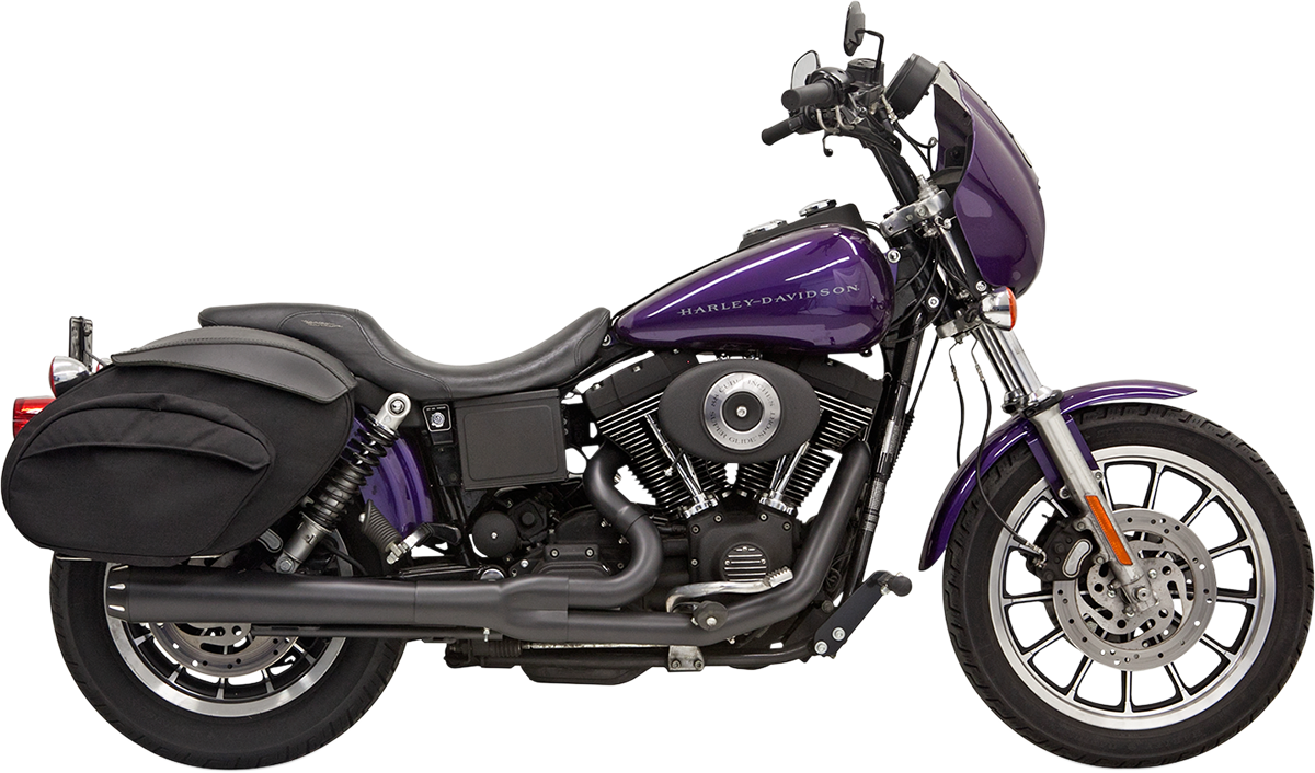 2:1 Exhaust - Black - Megaphone - Long - '91-'05 FXD