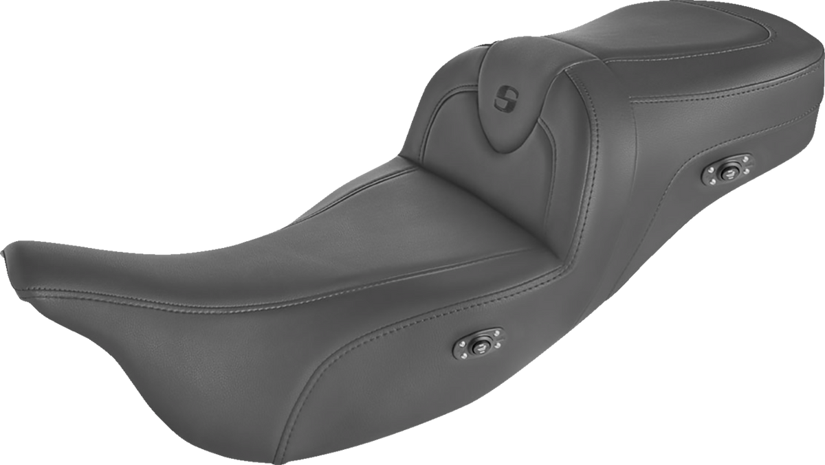 Heated RoadSofa™ Seat - Without Backrest - Black w/ Black Stitching - FL '09-'24