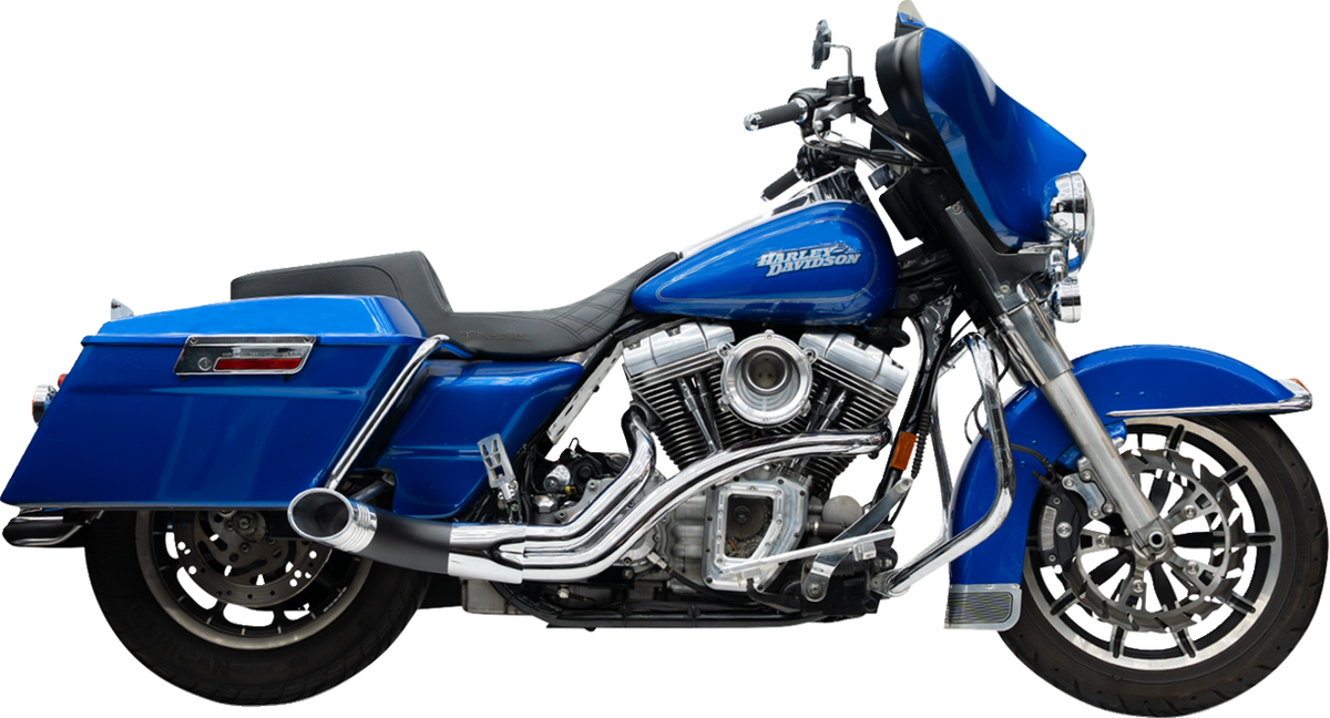2-into-1 Up Yours Exhaust System - Twin Cam - Chrome