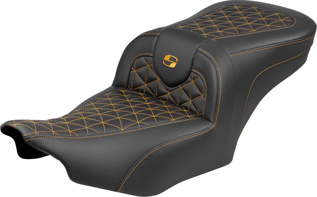 Roadsofa™ Seat - without Backrest - Gold Stitch - FLH/FLT '23-'25