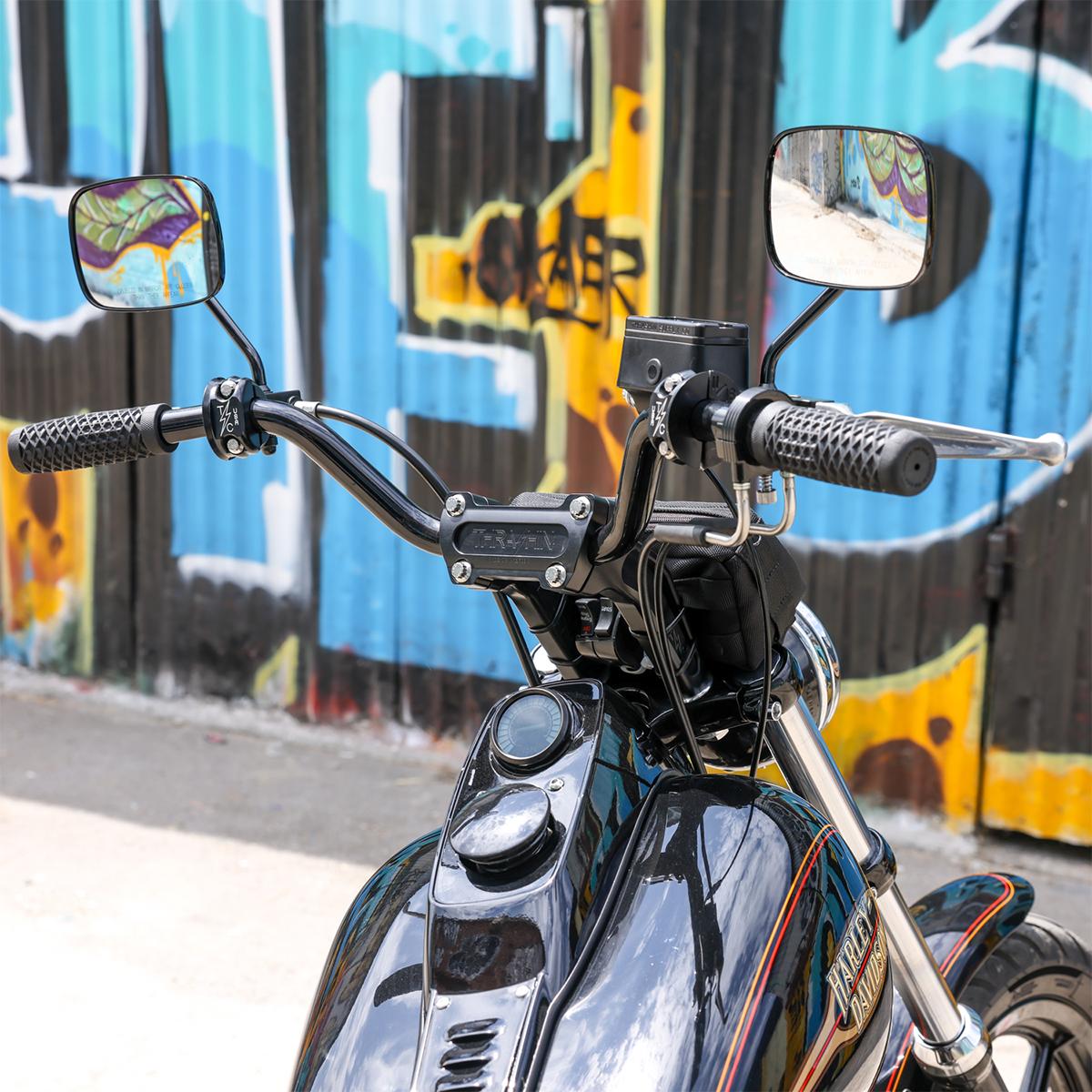 Handlebar Risers - Pull Back - 6-1/2" - Black