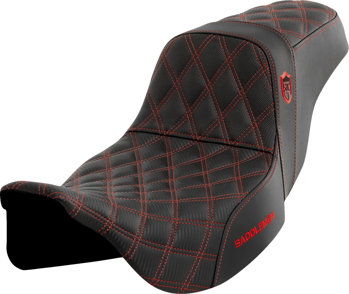 Pro Series SDC Performance Seat - w/o Backrest - Red Stitch - FLH/FLT '08-'23
