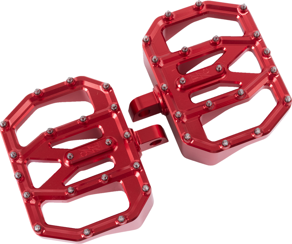 Mini Aggressor Floorboards - Red - Rear