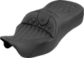 Roadsofa™ King Seat - Without Backrest - Lattice Stitch - Black Stitch - FLH/FLT '08-'25