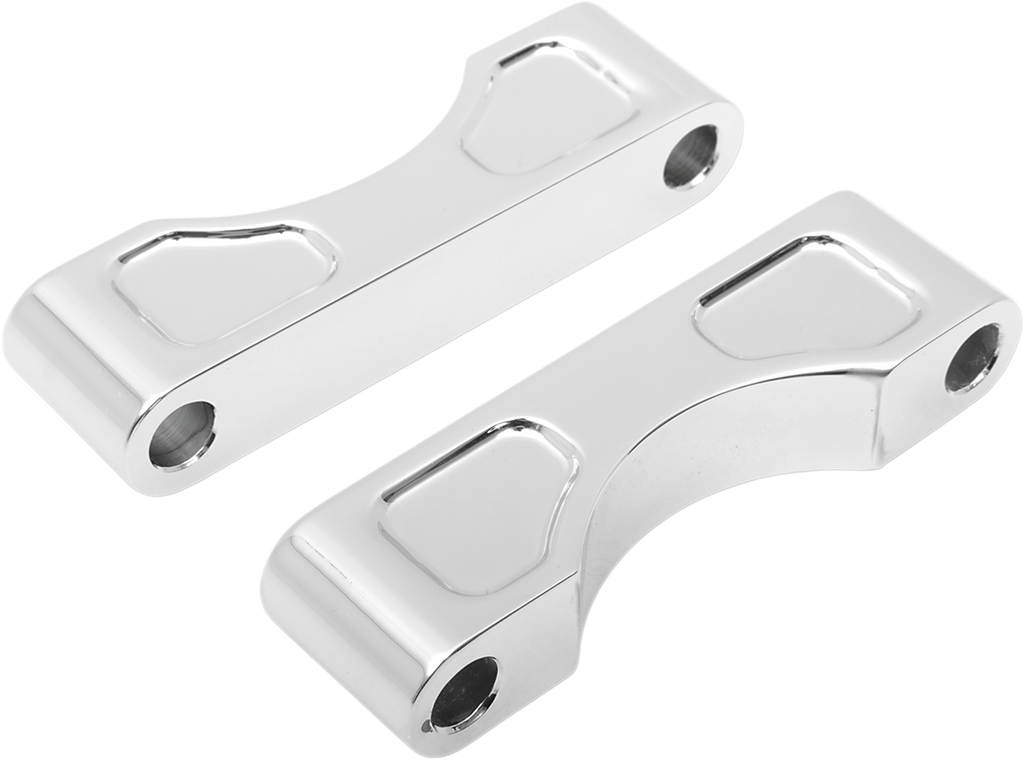 Hugger Front Fender Mounting Blocks - 7/8" wide - For 16"/17"/18"/19" Wheels - Satin