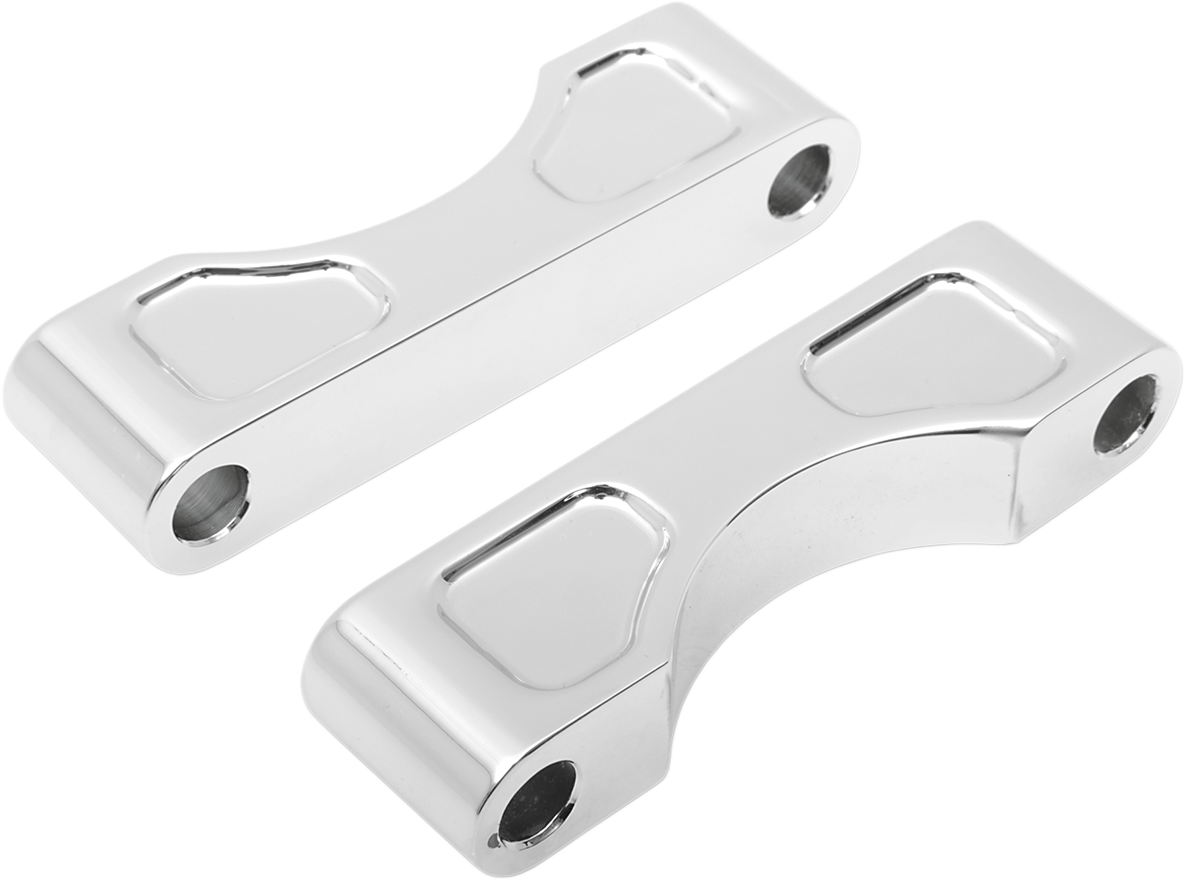 Hugger Front Fender Mounting Blocks - For 21" Wheels - Chrome