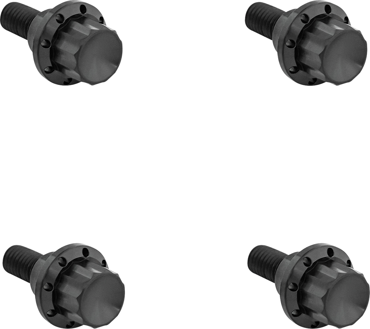 Bolt Kit - Windshield - 12-Point - Titanium - Black