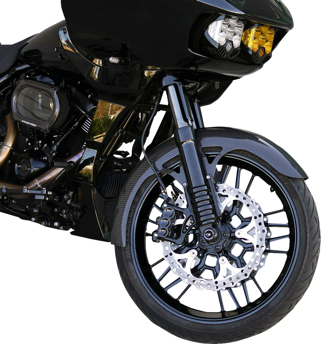 Front Fender - Wrapper - 21" - Carbon Fiber/Gloss - HD Touring '99-'13