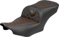 Roadsofa™ Seat - without Backrest - Orange Stitch - FLH/FLT '23-'25