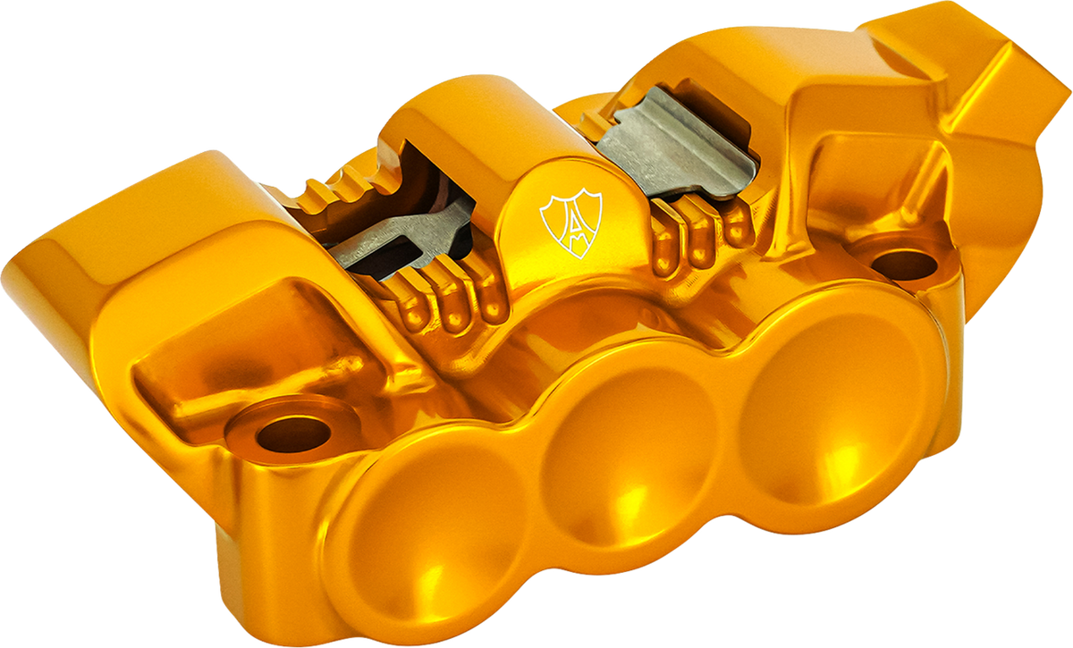 Monoblock Radial Brake Caliper - 100 mm - Right - Gold