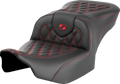 Roadsofa™ Seat - without Backrest - Red Lattice Stitch - FLTR/FLHX '23-'24