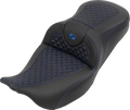 Roadsofa™ Seat - without Backrest - Dragon Stitch - Blue Stitch - FLH/FLT '08-'25