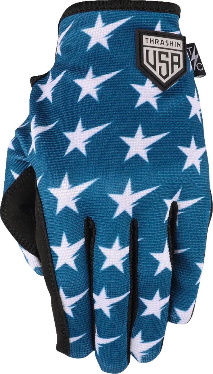 Stars & Bolts Stealth Gloves - Red/Blue - Medium