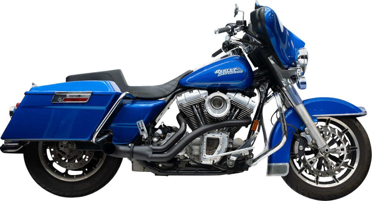 2-into-1 BMF Exhaust System - Twin Cam - Black