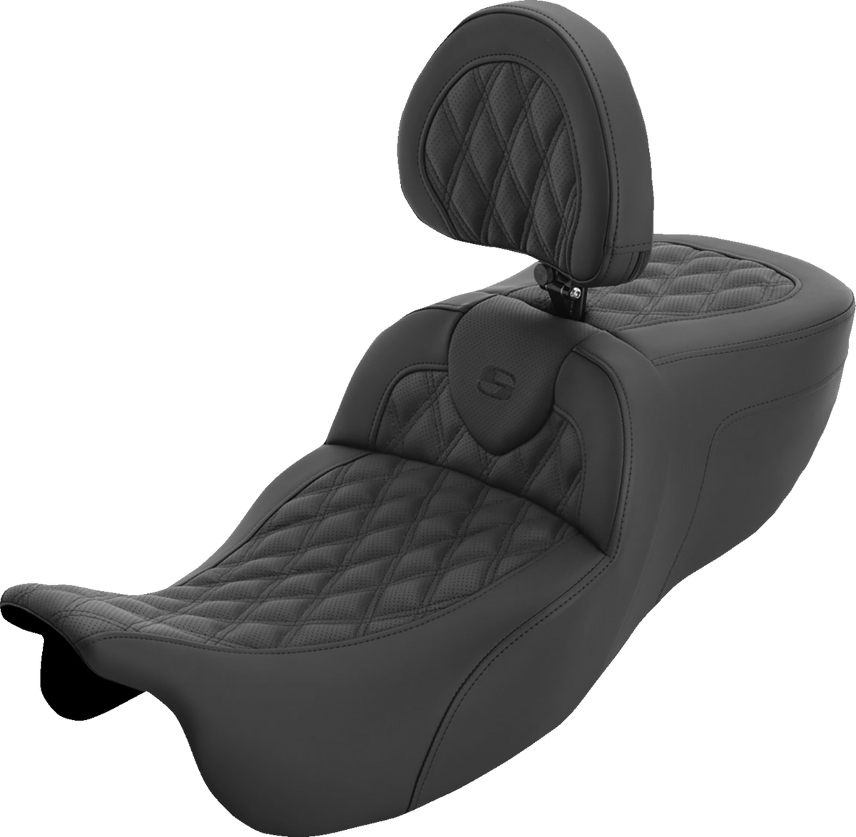 Roadsofa™ Extended Reach Seat - with Backrest - Lattice Stitch - FLRT/FLTRT '15-'25