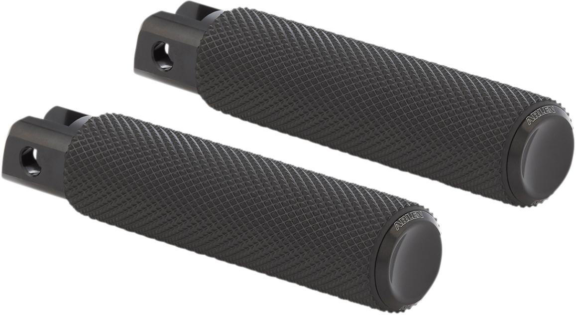 Passenger Knurled Foot Pegs - Black - FX/FL '18-'26