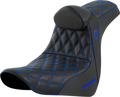 Pro Series SDC Performance Seat - w/ Backrest - Blue Stitch - FL/FX '18-'23
