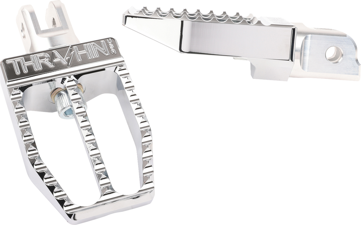 Militant Foot Pegs - Front - Chrome