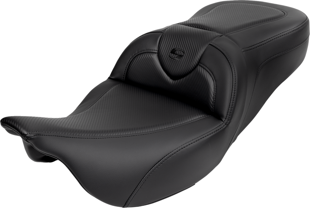 Roadsofa™ Seat - with Backrest - Carbon Fiber - Black Stitch - FL '08-'19