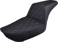 Step-Up Seat - Front Lattice Stitch - Black - Dyna