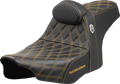 Pro Series SDC Performance Seat - Gold Stitching - w/ Backrest - FLT/FLH '23-'25