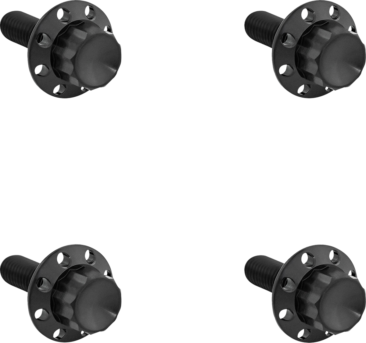 Bolt Kit - Windshield - Titanium - 12-Point - Black