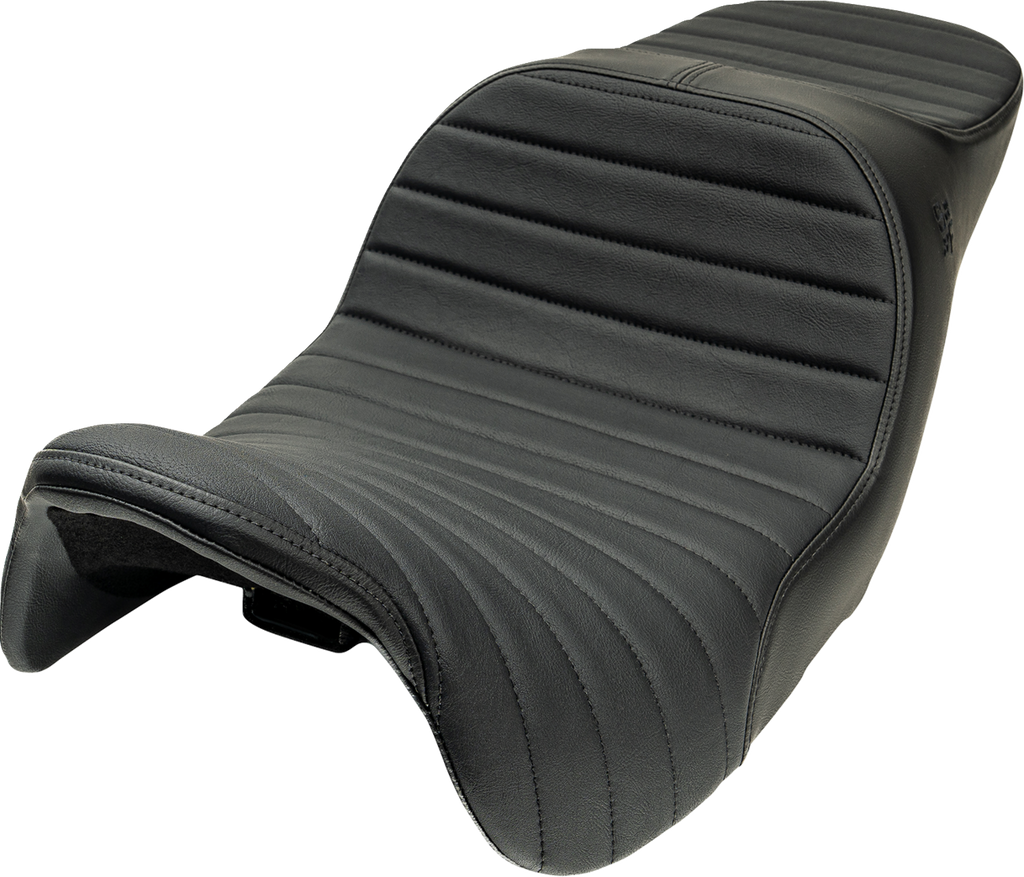 Chariot Seat - Black Classic Stitch - Black Logo - FLH/FLT '09-'23.5
