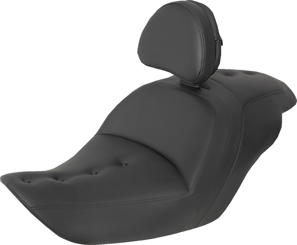 Roadsofa™ Pillow Top Seat - With Backrest - Black